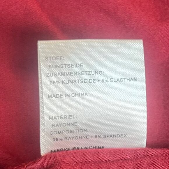 Igenjun Cold Shoulder Shirt Womens Medium Red Casual Red New - Picture 8 of 10